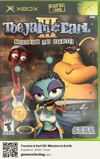 ToeJam & Earl III: Mission to Earth Xbox, NTSC box front