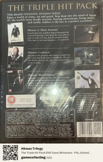 Hitman Trilogy Computer, United Kingdom box back