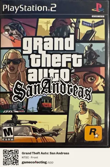 Grand Theft Auto: San Andreas PlayStation 2, NTSC box front