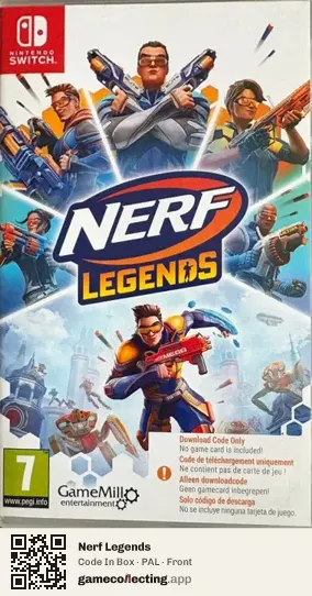 Nerf Legends Nintendo Switch, PAL box front