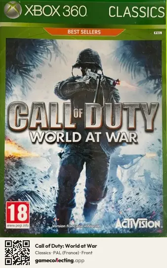 Call of Duty: World at War Xbox 360, France box front