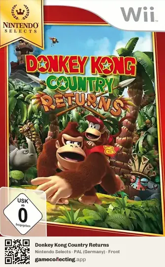 Donkey Kong Country Returns Nintendo Wii, Germany box front