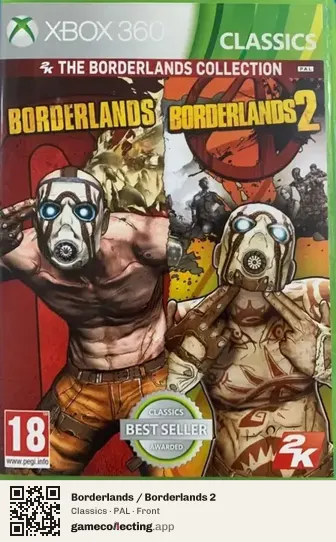 Borderlands / Borderlands 2 Xbox 360, PAL box front
