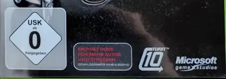 Forza Motorsport 3, the USK square on its front