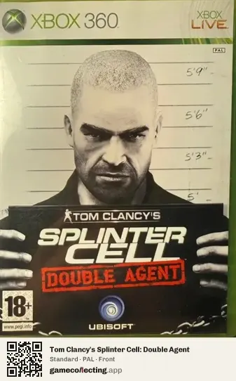 Tom Clancy's Splinter Cell: Double Agent Xbox 360, PAL box front
