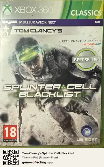 Tom Clancy's Splinter Cell: Blacklist Xbox 360, France box front