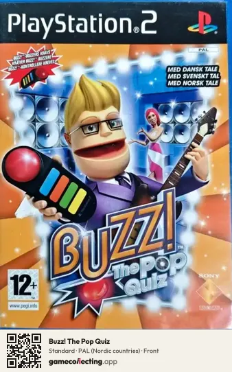 Buzz! The Pop Quiz PlayStation 2, Nordic countries box front