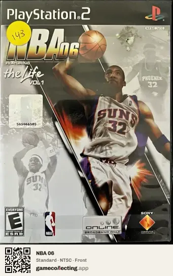 NBA 06 PlayStation 2, NTSC box front