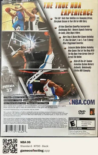 NBA 06 PlayStation 2, NTSC box back