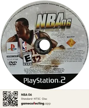 NBA 06 PlayStation 2, NTSC disc