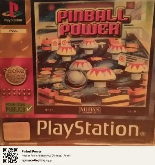 Pinball Power PlayStation, France box front