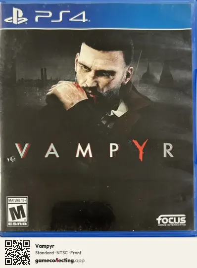 Vampyr PlayStation 4, NTSC box front
