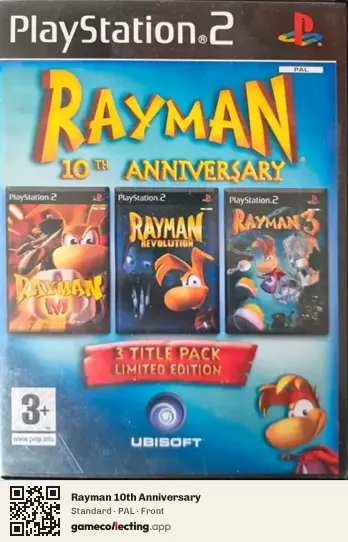 Rayman 10th Anniversary PlayStation 2, PAL box front