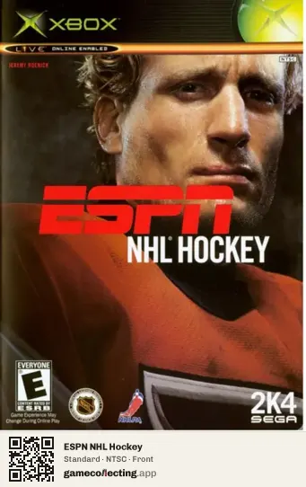 ESPN NHL Hockey Xbox, NTSC box front