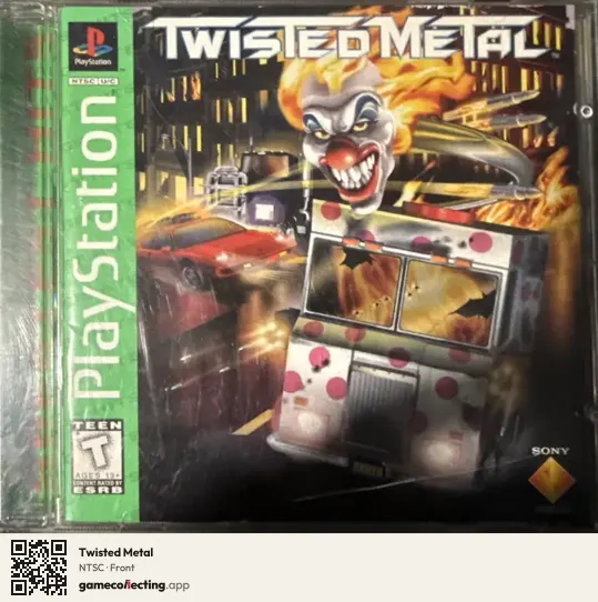Twisted Metal PlayStation, NTSC box front