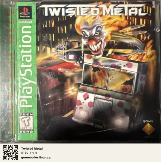 Twisted Metal PlayStation, NTSC box front