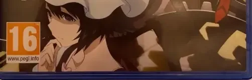 Steins;Gate Elite, the PEGI square on its front