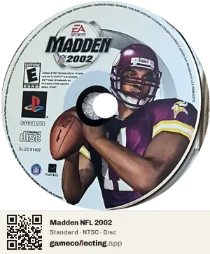 Madden NFL 2002 PlayStation, NTSC disc