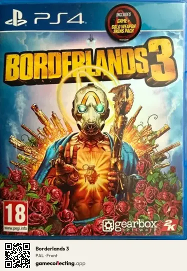 Borderlands 3 PlayStation 4, PAL box front