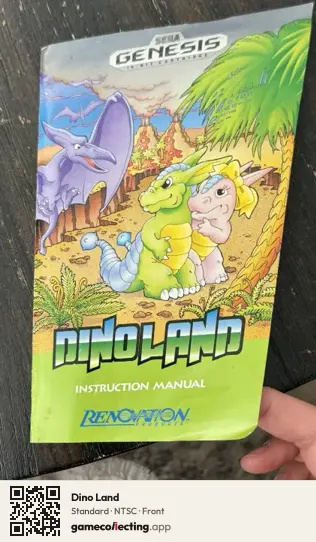 Dino Land Sega Mega Drive / Genesis, NTSC box front