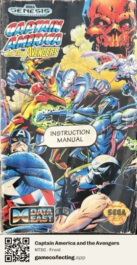 Captain America and the Avengers Sega Mega Drive / Genesis, NTSC box front