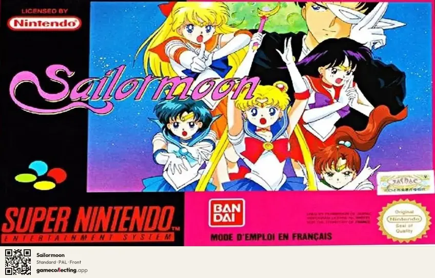 Sailormoon Super Nintendo Entertainment System, PAL box front