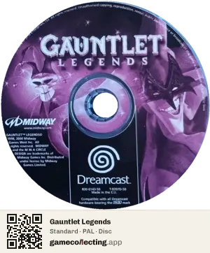 Gauntlet Legends Sega Dreamcast, PAL disc