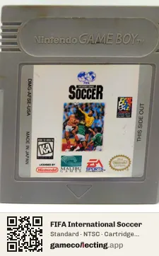 FIFA International Soccer Game Boy, NTSC cartridge label