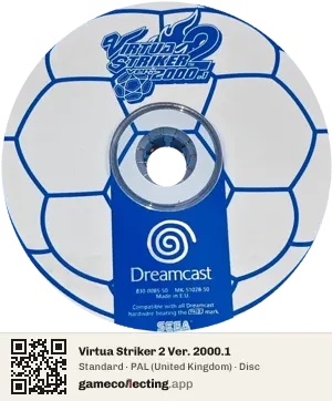 Virtua Striker 2 Ver. 2000.1 Sega Dreamcast, PAL disc
