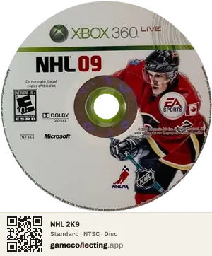 NHL 2K9 Xbox 360, NTSC disc