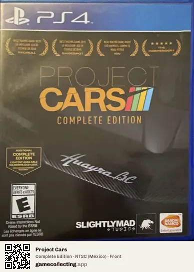 Project Cars PlayStation 4, Mexico box front