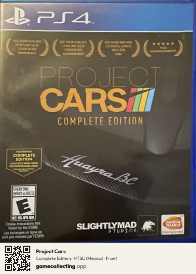 Project Cars PlayStation 4, Mexico box front