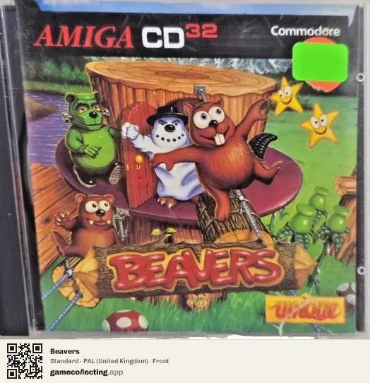 Beavers Amiga CD32, United Kingdom box front