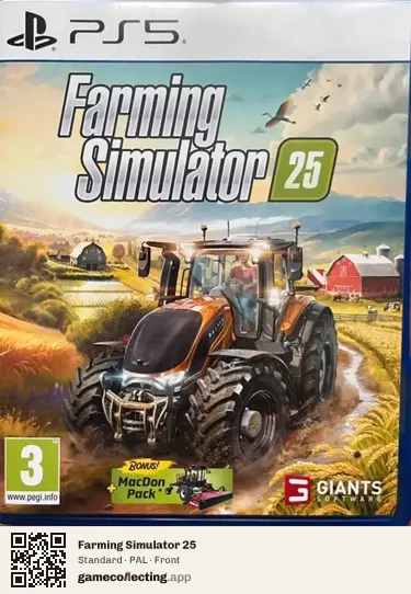 Farming Simulator 25 PlayStation 5, PAL box front
