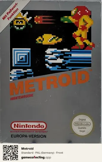 Metroid Nintendo Entertainment System, Germany box front
