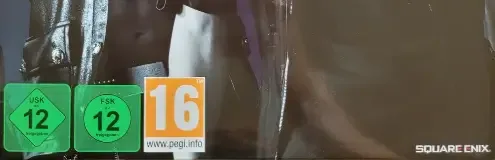 Final Fantasy XV, the PEGI square on its front