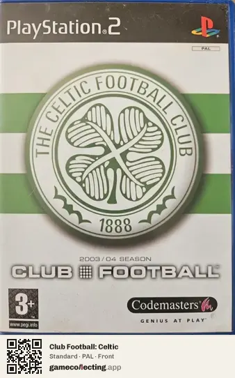 Club Football: Celtic PlayStation 2, PAL box front