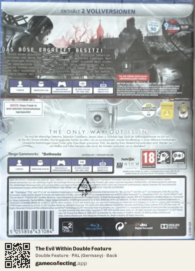 The Evil Within Double Feature PlayStation 4, Germany box back