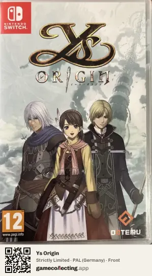 Ys Origin Nintendo Switch, Germany box front