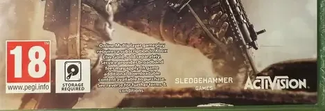 Call of Duty: Advanced Warfare, the PEGI square on its front