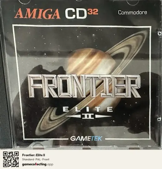 Frontier: Elite II Amiga CD32, PAL box front