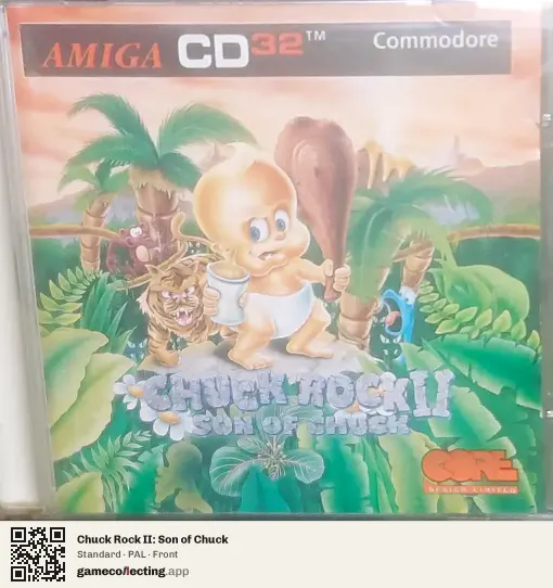 Chuck Rock II: Son of Chuck Amiga CD32, PAL box front
