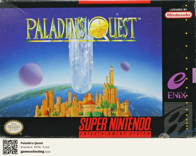 Paladin's Quest Super Nintendo Entertainment System, NTSC box front