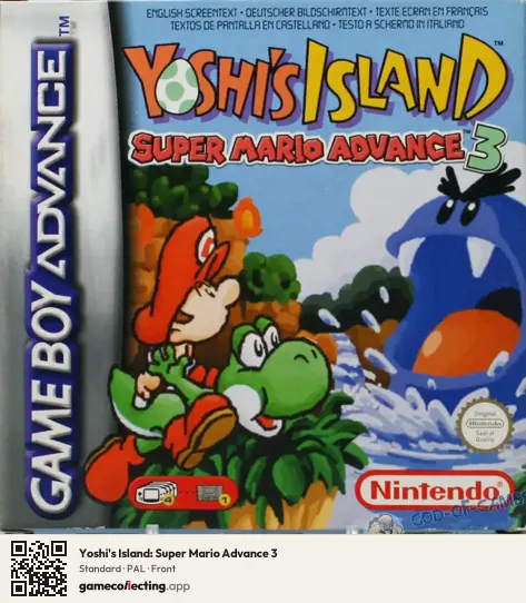Yoshi's Island: Super Mario Advance 3 Game Boy Advance, PAL box front