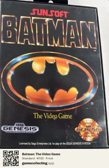 Batman: The Video Game Sega Mega Drive / Genesis, NTSC box front