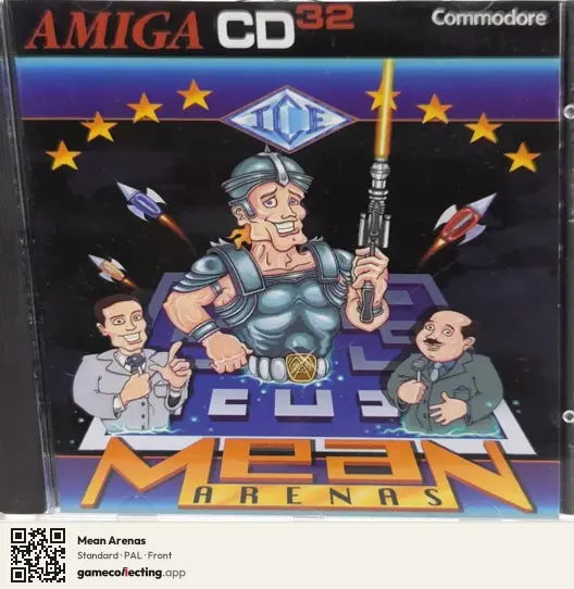 Mean Arenas Amiga CD32, PAL box front