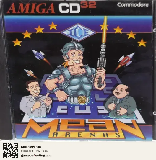 Mean Arenas Amiga CD32, PAL box front