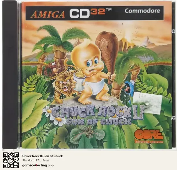 Chuck Rock II: Son of Chuck Amiga CD32, PAL box front