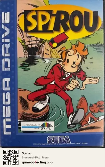 Spirou Sega Mega Drive / Genesis, PAL box front