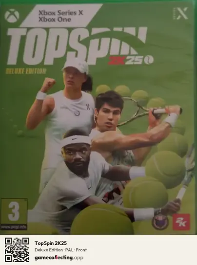 TopSpin 2K25 Xbox Series X, PAL box front